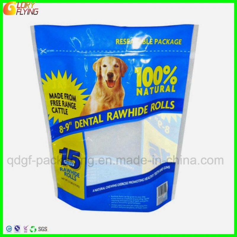 2.5kg Environmental Friendly 100% Biodegradable and Compostable Pet Food Bag Flat Bottom Animal Pet Food Packaging with 8-Side Sealing.