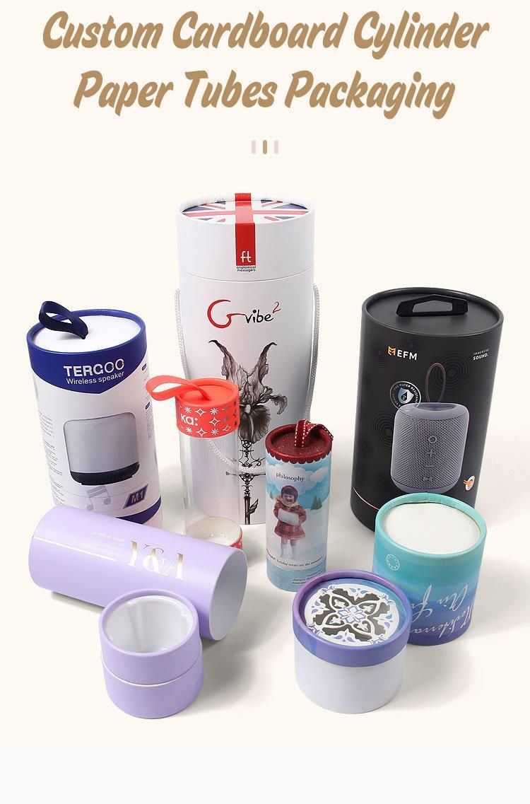 Wholesale Custom Cardboard Cylinder Cosmetic Paper Tube Skin Care Packaging Box with EVA Foam