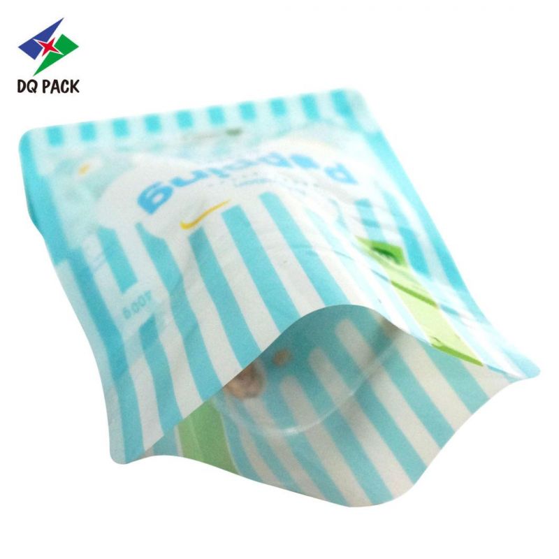 Customized Printing Stand up Zipper Pouch Flat Bottom Bag for Popping Corn