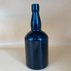 Black Painted 750ml Glass Gin/Whisky/Vodka/Tequila Bottle