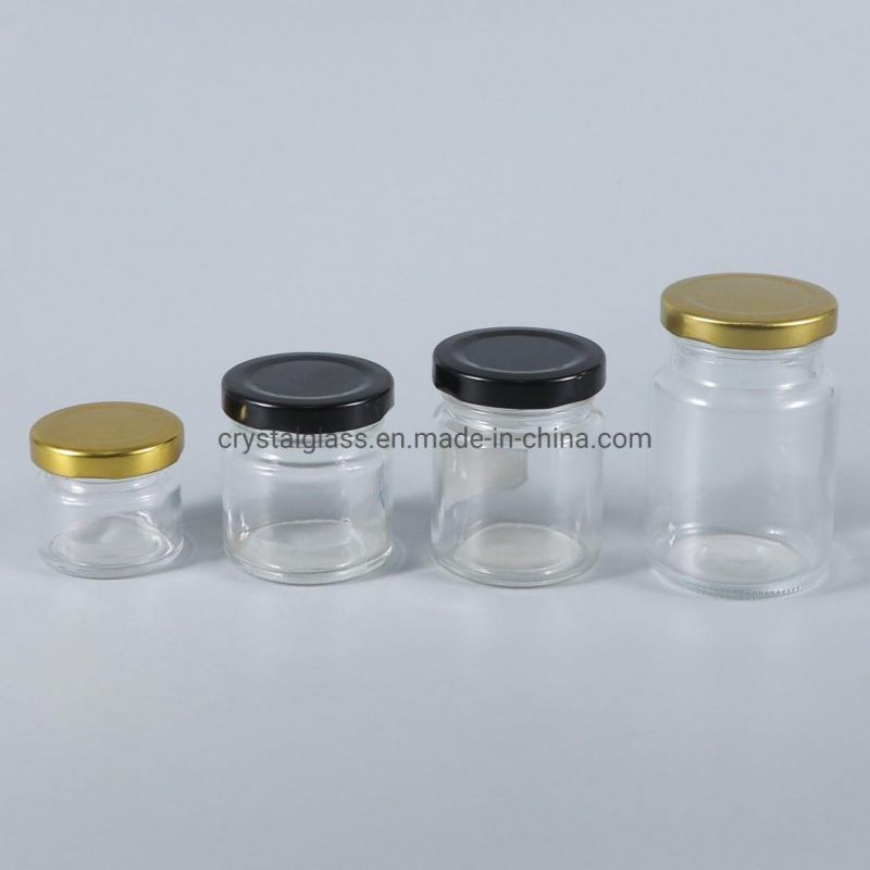 30ml 1oz Small Capacity Clear Glass Honey or Food Jar with Tinplate Lid