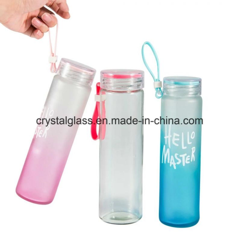 450ml 550ml Mineral Water Bottle Glass with Plastic Cap/Lid