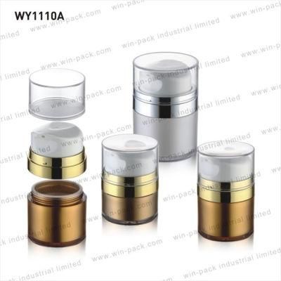 15g 30g 50g Round Airless Gold Color Cream Cosmetic Jar for Face Care Packing