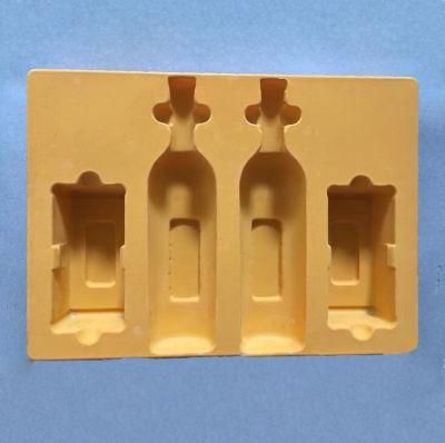 Custom Plastic Blister Flocking Inserts Tray for Cosmetict/Wine Bottle