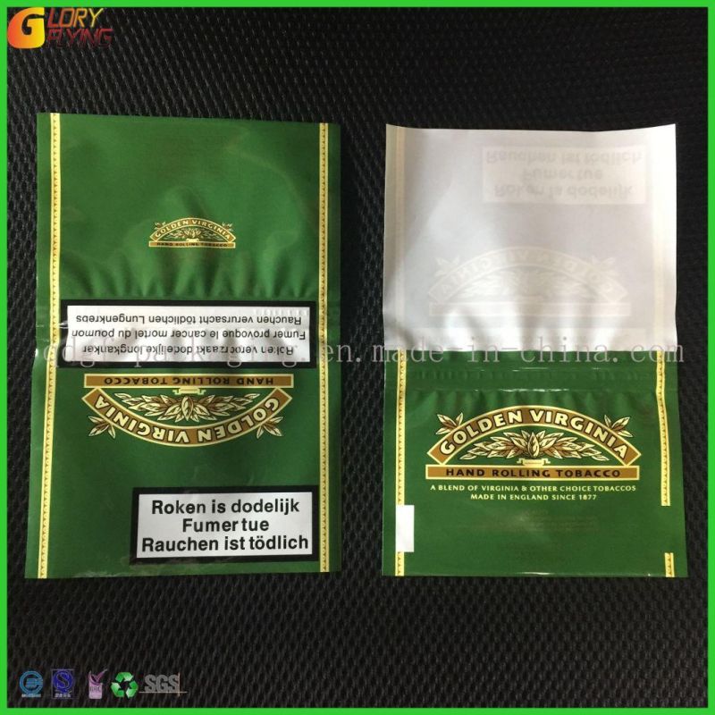 Smell Proof Mylar Bags with Zipper and Sticker for Tobacco Packaging Manufacturer