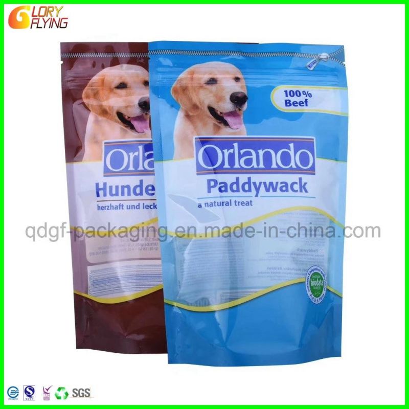 Flat Bottom Dog Food Bag Zipper Bag Plastic Packaging Bag