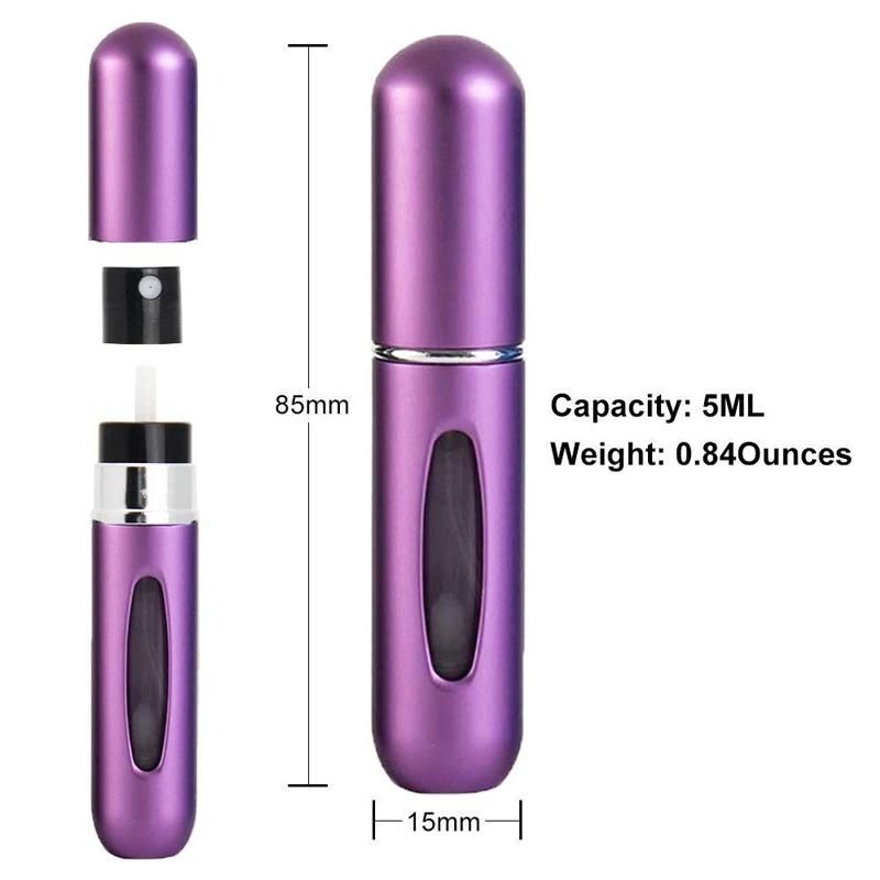 5ml 8ml Luxury Empty Refillable Aluminum Glass Atomizer Mini Fine Mist Spray Perfume Bottle