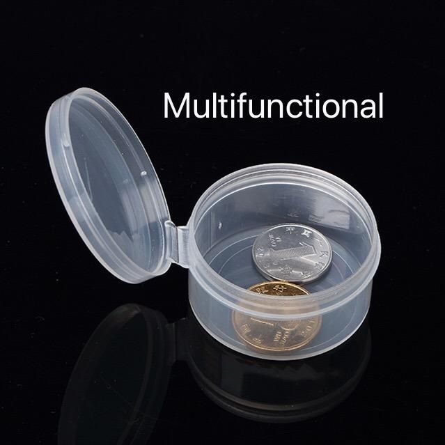 Cheap Small Round Coin Safe Box Earring Plastic Box