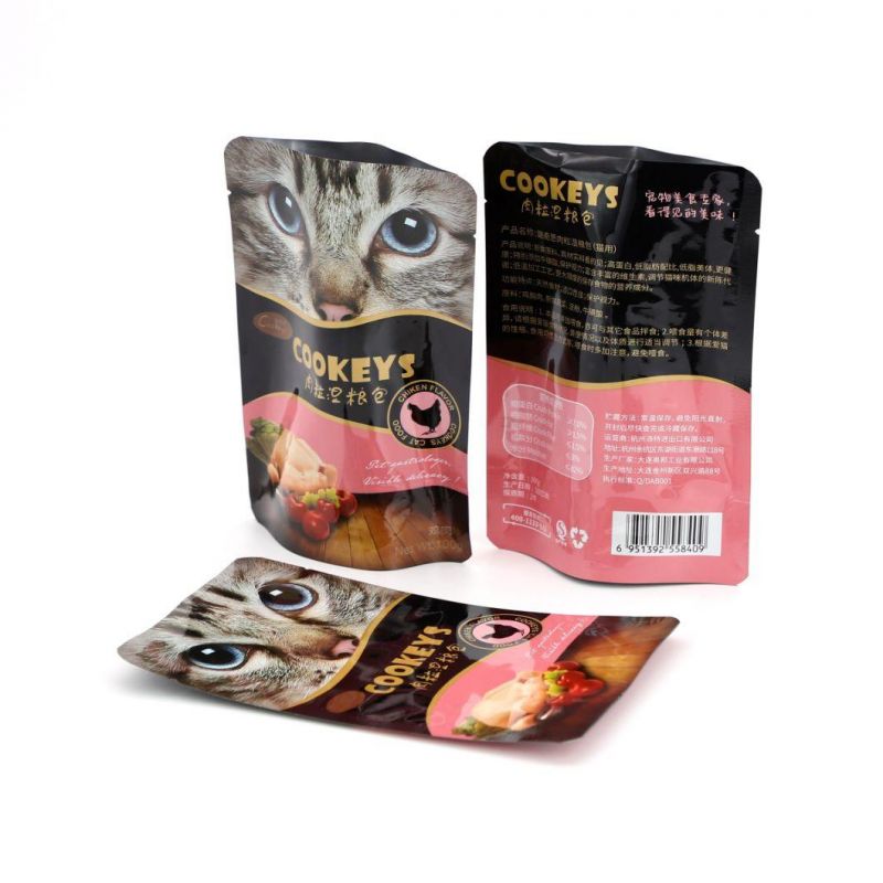 Recyclable Plastic Bag Matte Finished Color Printing Transparent Window Zipper Lock Pet Snake packaging Bags with Euro Hole