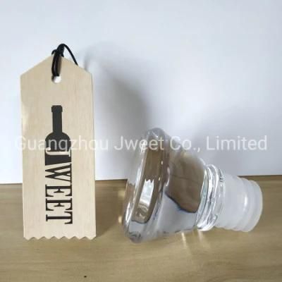 Wholesale Glass Bottle Caps Bulk Clear Glass Wine Stopper