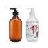 Cosmetic Botttles Pet 100ml 200ml 300ml 500ml Plastic Shampoo Brown Lotion Soap Bottle