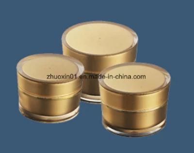 Gold Acrylic Cream Jar Lotion Bottle for Cosmetics