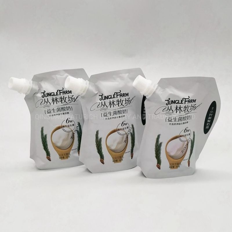 Food Liquid Packaging Bag 180-200ml Spout Bag for Yoghurt