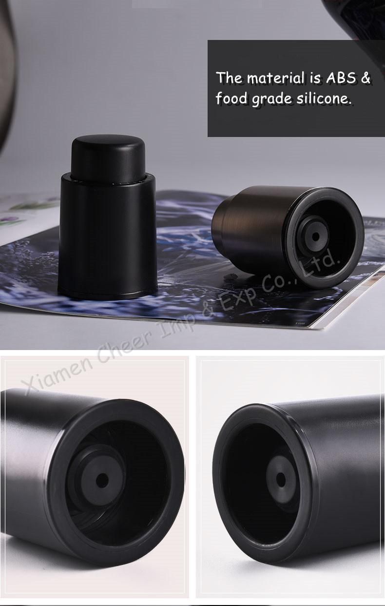 ABS Black Vacuum Preservation Wine Stopper