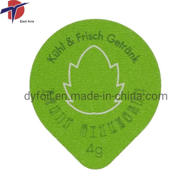Printed Embossed Die Cut Aluminum Foil Lids in Good Price