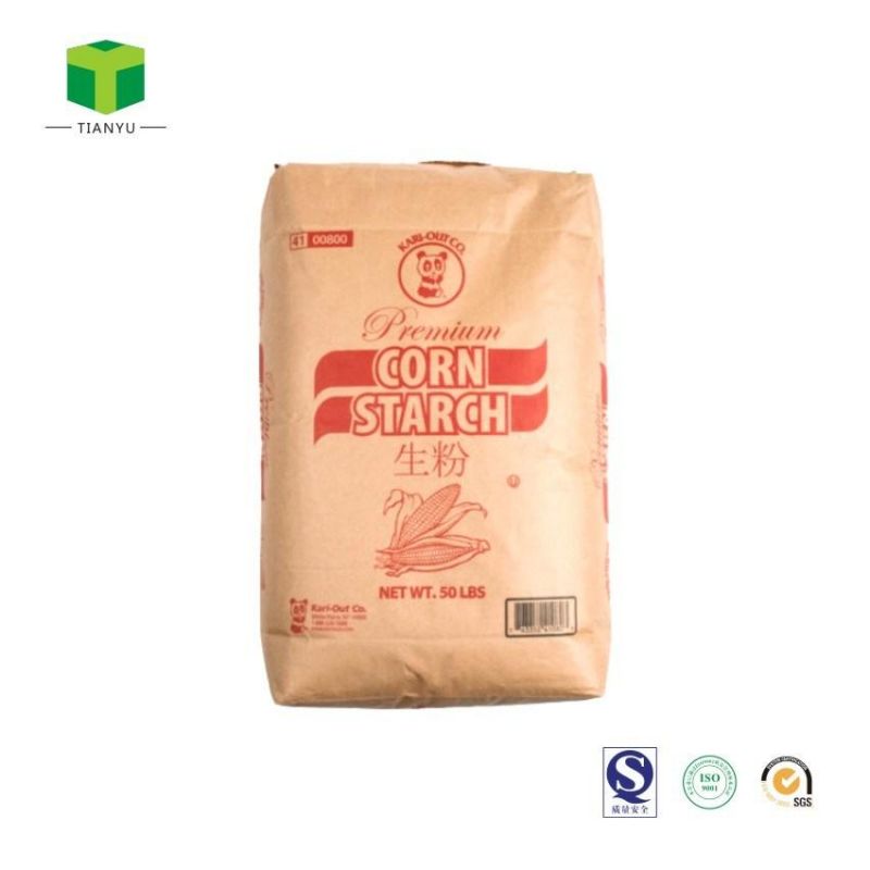 3kg 5kg 20kg 25kg Wheat Sack Packaging Flour Paper Bag