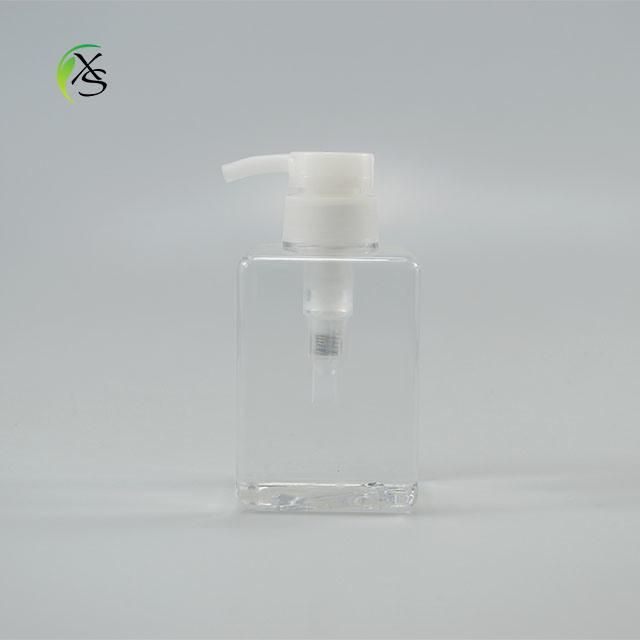 Square Shape PETG Transparent 380ml Lotion Bottle Liquid Soap Shampoo Bottle