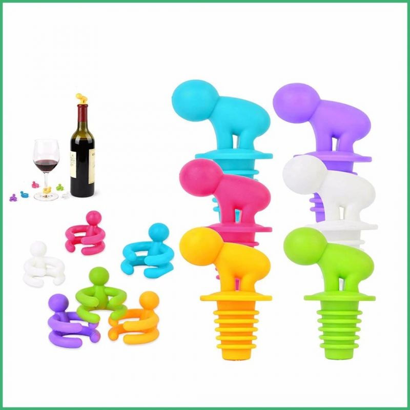 Wholesale Food Grade Silicone Reusable Bottle Cover Hot-Selling High Quality Silicone Rubber Vacuum Red Wine Bottle Stopper