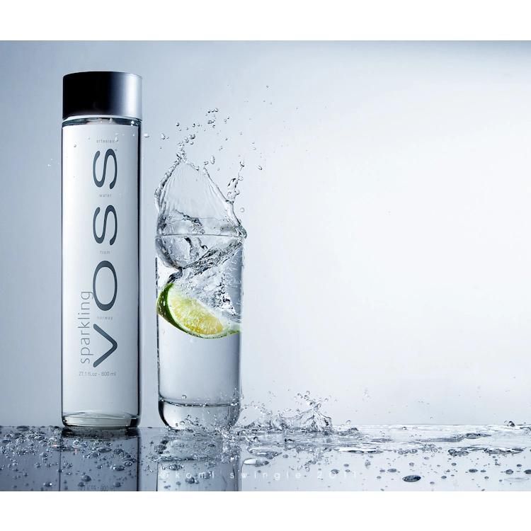 Soft Drinking Voss Beverage Milk Glass Bottle