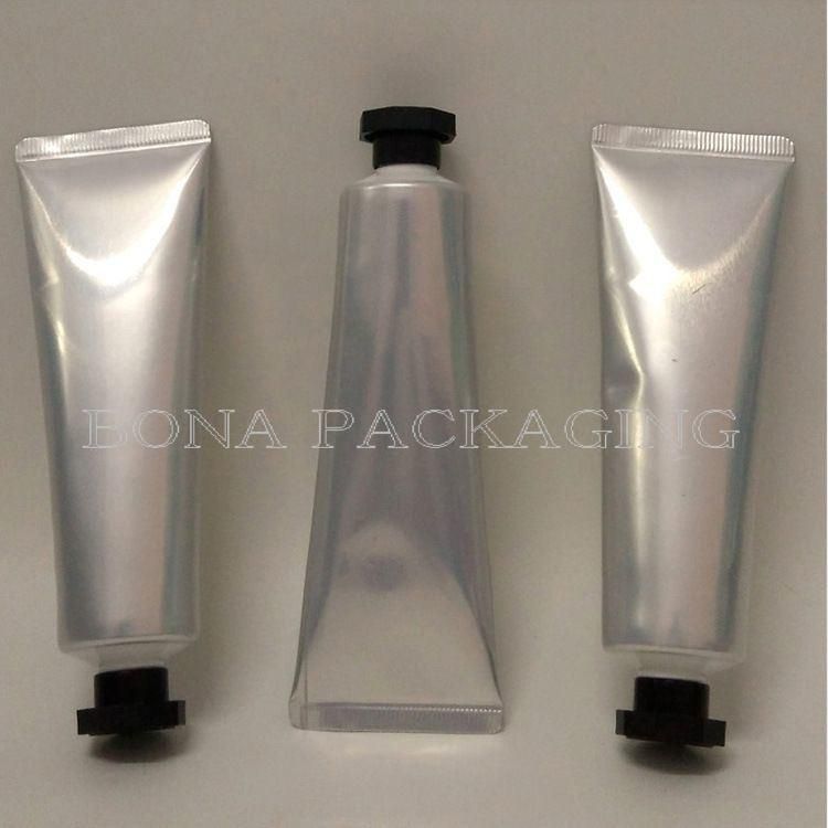 80ml Oval Silver Lamainated Tube with Black Cap