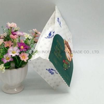 Quad Seal Flat Bottom White Kraft Paper Bag Dried Meat Packing Bag Food Bag