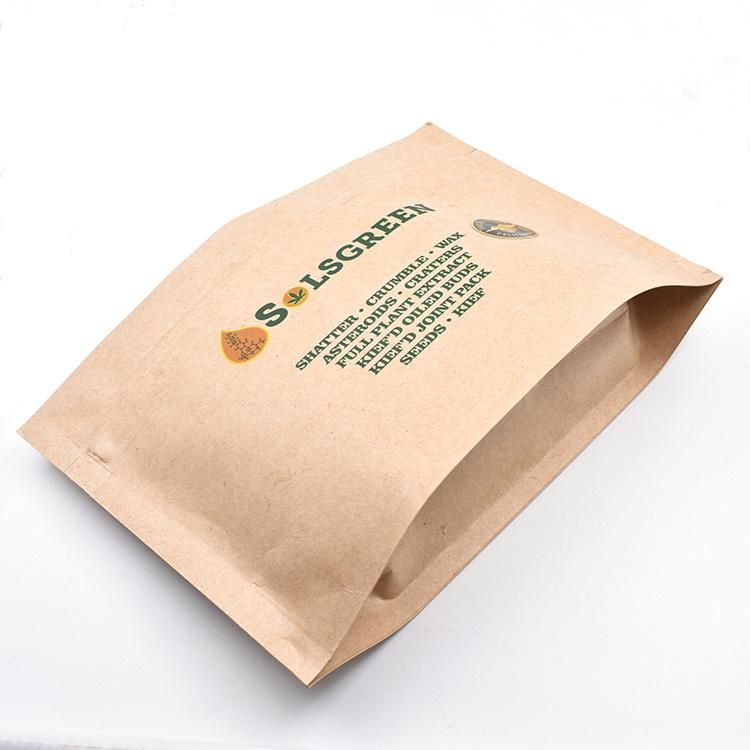 Custom High Quality Child Proof Ziplock Kraft Paper Mylar Bag