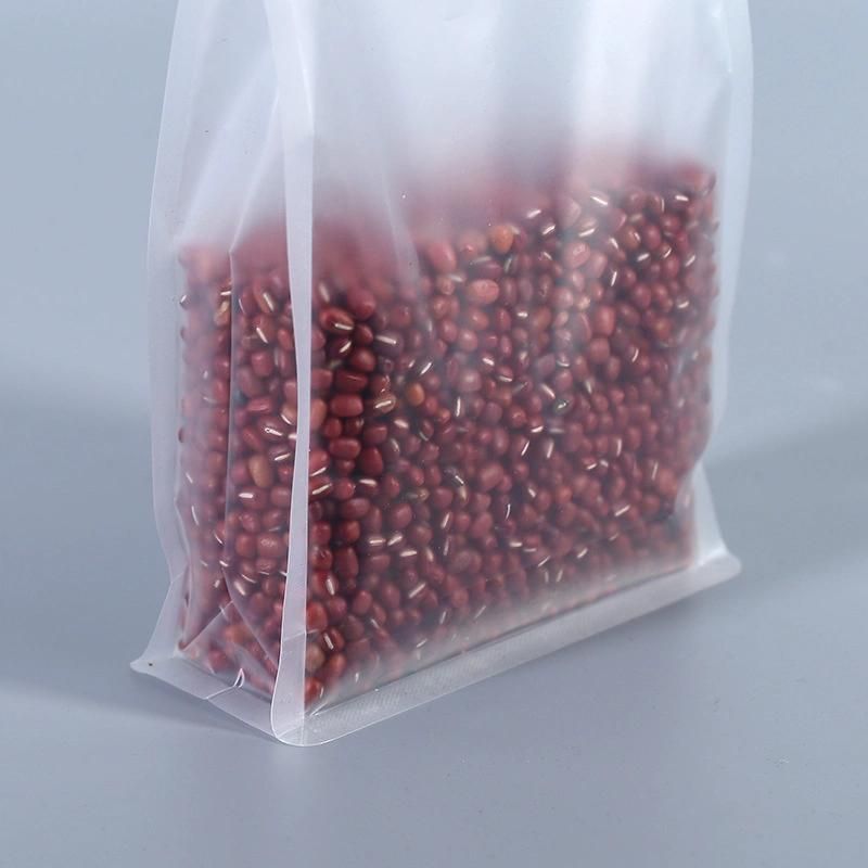 Matte Finish Quad Seal Zipper Plastic Packing Bag for Nuts/Candy