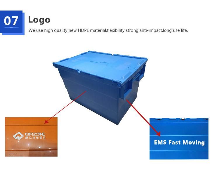 Logistics and Warehouse No Foldable 600X400mm Plastic Moving Boxes