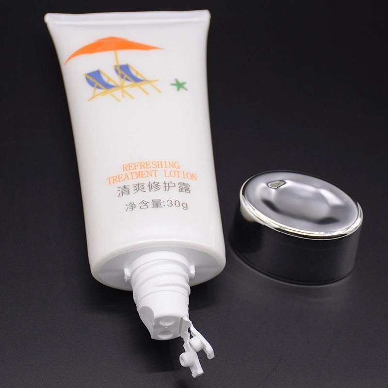 Dual Chamber Tube Empty Plastic Cosmetic Packaging Double Nozzle Tube