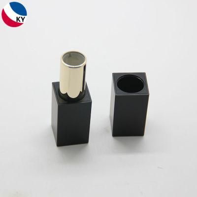 3.5g Square Black Color Lipstick Tube for Makeup Magnet Cap