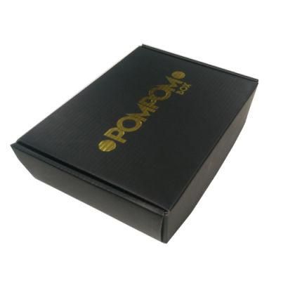 Matt Black Golden Stamp Paper Box