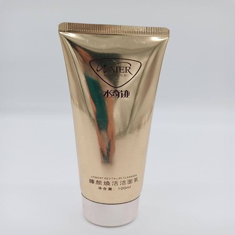 Plastic Gold/Silver Face Wash Tube High Grade Cosmetics Packaging Tube