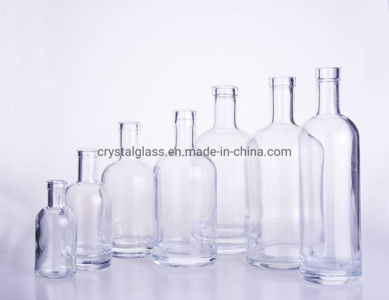 Super Flint Glass Vodka Bottle with Rubber 375ml 500ml 750ml