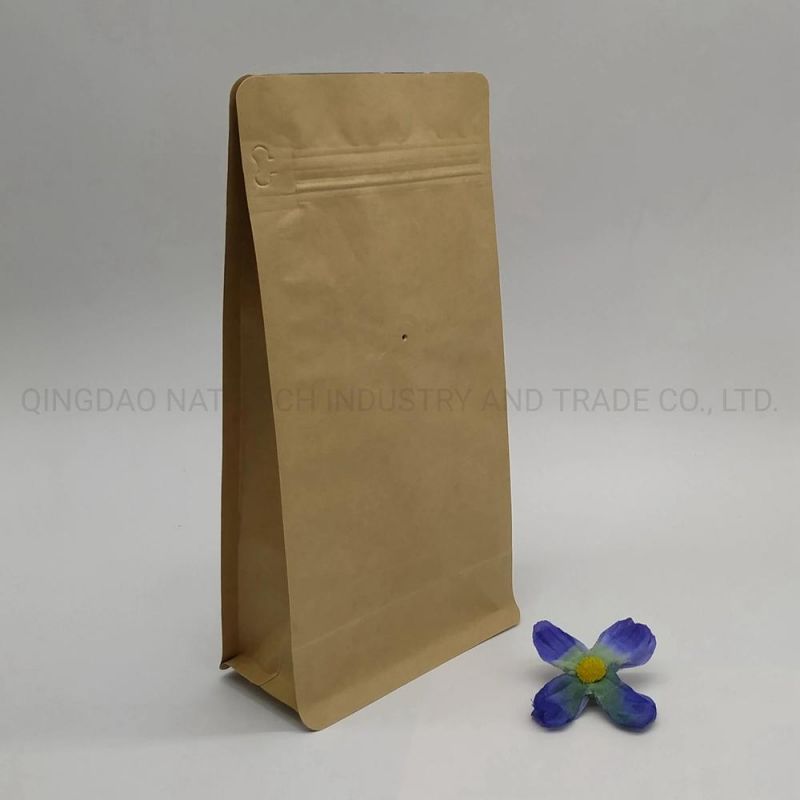 Eco-Friendly Kraft Coffee Bag 1lb/16oz Universal Coffee Bean Packaging Bag