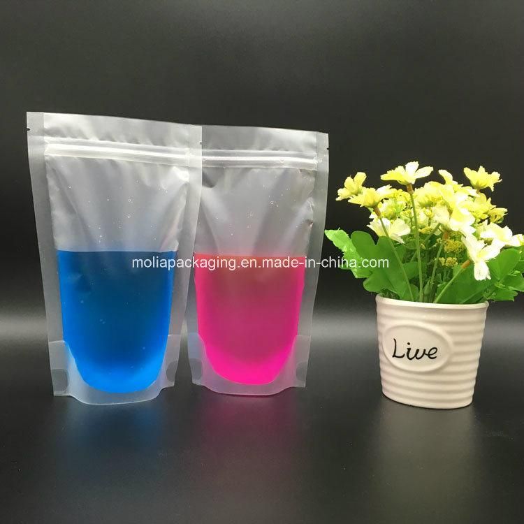 Disposable Different Capacity Plastic Juice Clear Ziplock Pouch Closed Sealing Bag