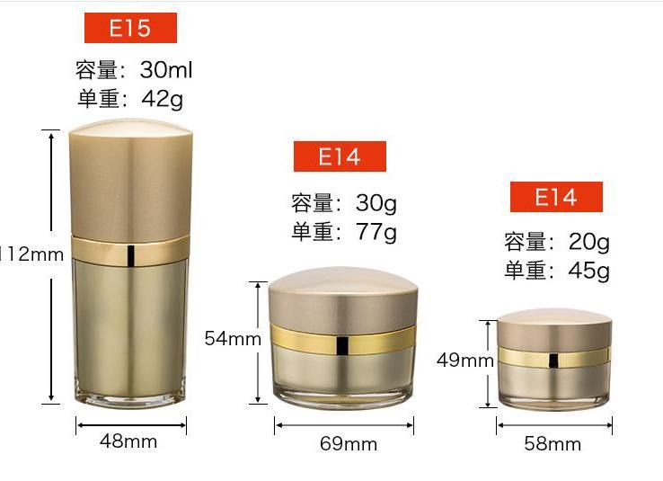 Hot-Selling High Quality 30ml Cosmetic Packaging Cosmetic Acrylic Bottle and Cosmetic Bottle