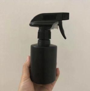 250ml Plastic PE Flat Shoulder Matt Black Cleaning Bottle with Sprayer