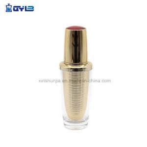 Unique Luxury Gold UV Plastic Bottle with Gold-Red Top Bottle Cap