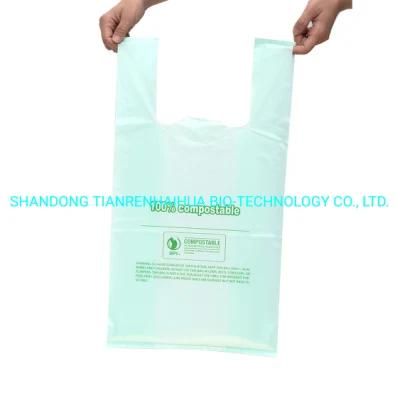 Add to Comparesharechina Factory Ecofriendly Supermarket 100 Biodegradable PLA Cornstarch Shopping Bags