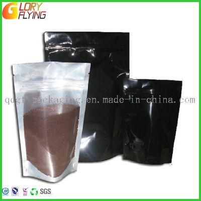 Paper Coffee Packaging Bag Plastic Zipper Bags with One-Way Degassing Valve