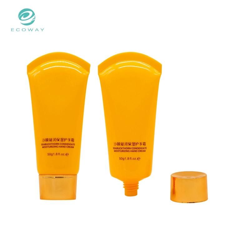 Wholesale Aluminum Collapsible Tube Packaging Hand Cream Tube with Gold Plating Cap