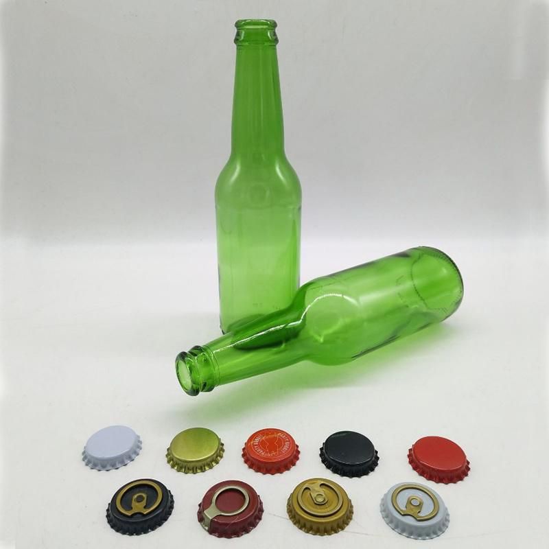 Empty Amber Glass Beer Bottles 330ml 500ml with Crown Lids