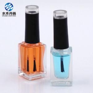 10ml Rectangle Square Empty Nail Polish Bottle with Black Cap Wholesale