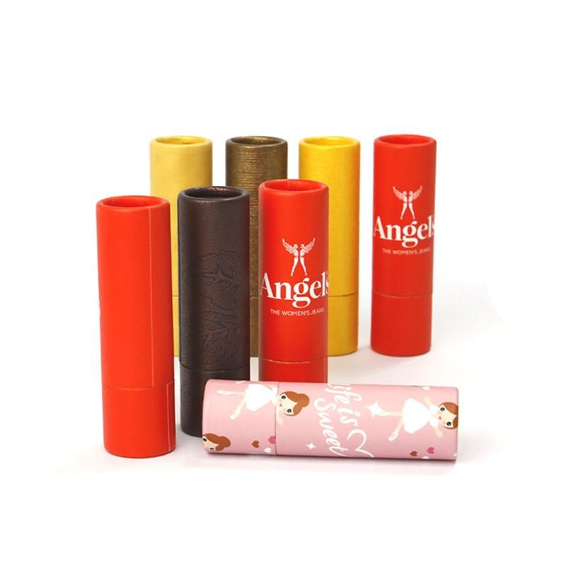 Custom Paper Packaging Yellow Round Small Tube