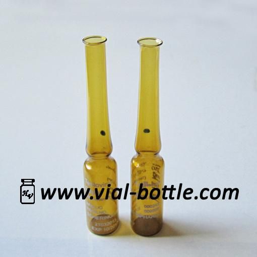 Clear Ampoule Vial with Black Printing 1ml ISO Bottle