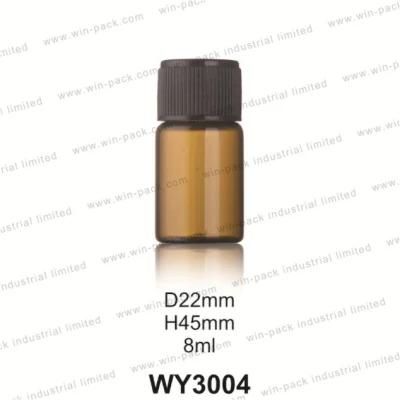 5ml 8ml 10ml 12ml High Quality Glass Tube Bottle with Ribbed Metal Cap