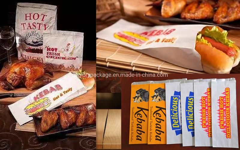 Aluminum Foil Paper Bag Doner Kebab French Fried Grilled Roast Chicken Burger Fast Food Bag