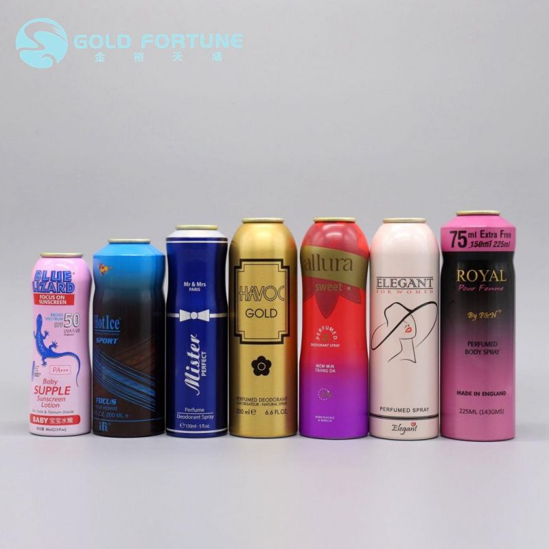 Body Spray Perfume Cosmetic Aerosol Aluminum / Tin Can