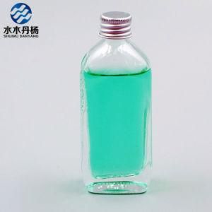 50ml Fancy Square Alcohol Bottle Wine Glass Bottle with Screw Cap