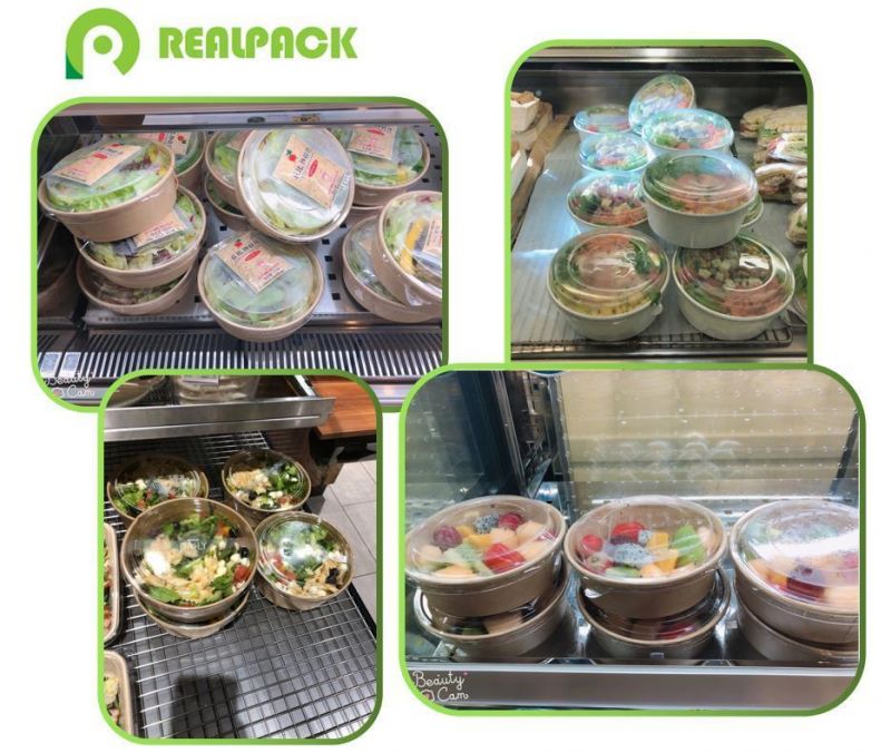 Disposable Eco-Friendly Food Packaging Paper Salad/Fast Food Bowl